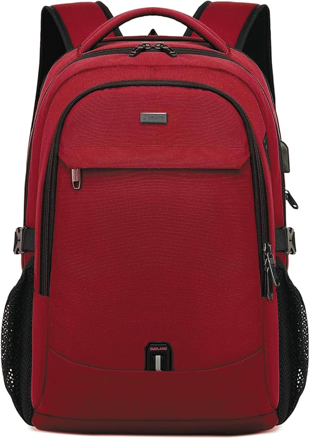 Contemporary unisex laptop backpack, water-resistant, with easy-access USB port for all devices.