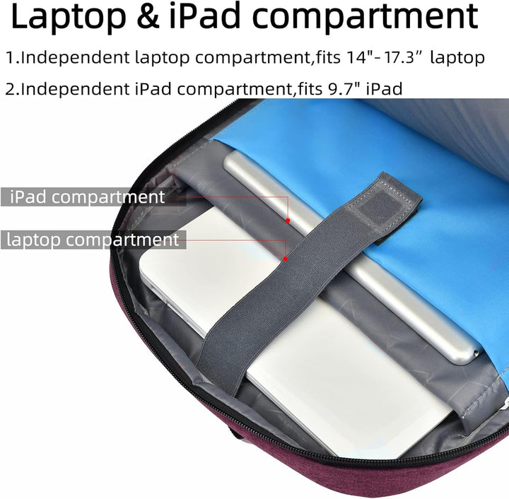 Dependable water-resistant laptop backpack, unisex, for travel & daily use, featuring USB charging.