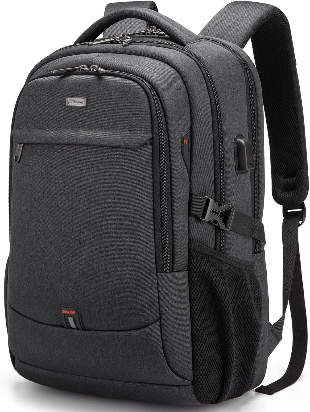 Urban unisex water-resistant backpack for laptops, daily commute, and travel, with USB charging.