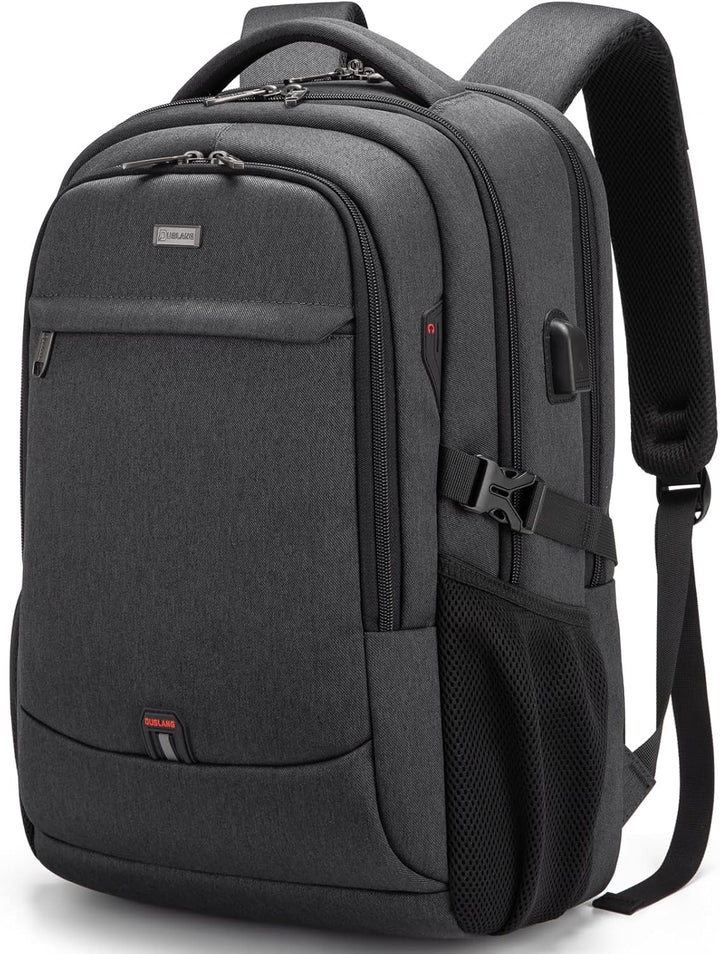 Urban unisex water-resistant backpack for laptops, daily commute, and travel, with USB charging.