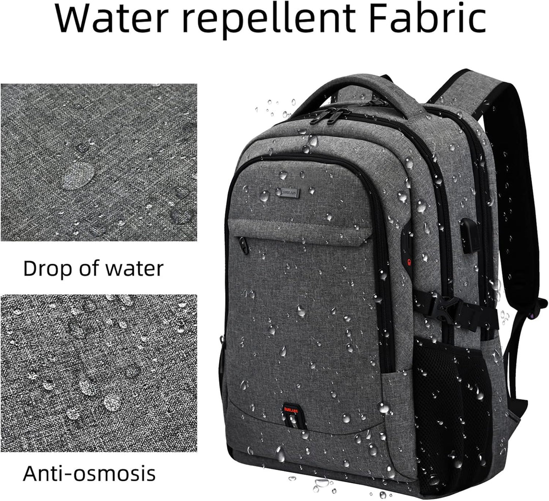 Smart design water-resistant laptop backpack, unisex, perfect for daily use, travel, with USB port.