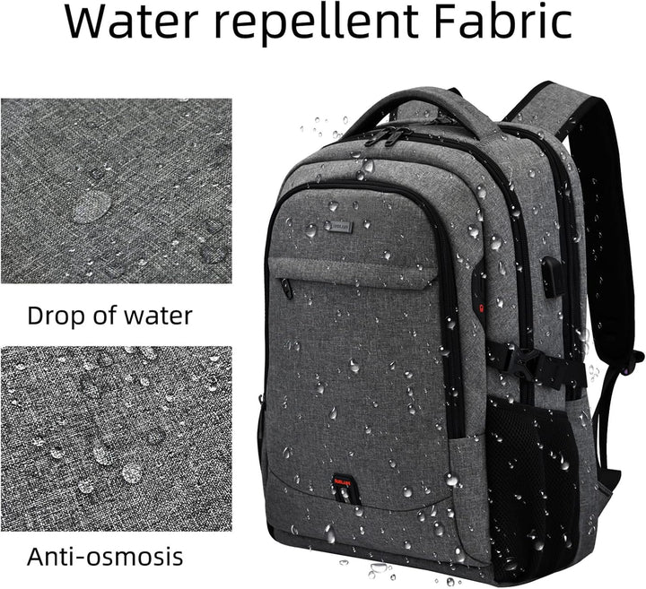 Smart design water-resistant laptop backpack, unisex, perfect for daily use, travel, with USB port.