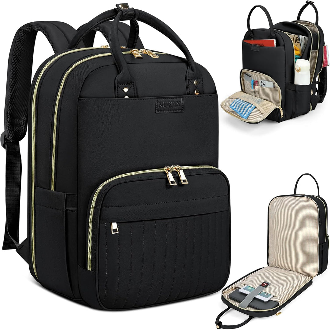 Unisex Water-Resistant Travel Laptop Backpack (15.6") in a sleek design, perfect for daily carry & business trips.