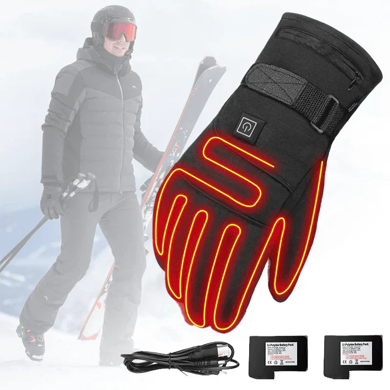 Ultimate warmth with waterproof electric heated gloves for extreme cold, skiing, and winter activities.
