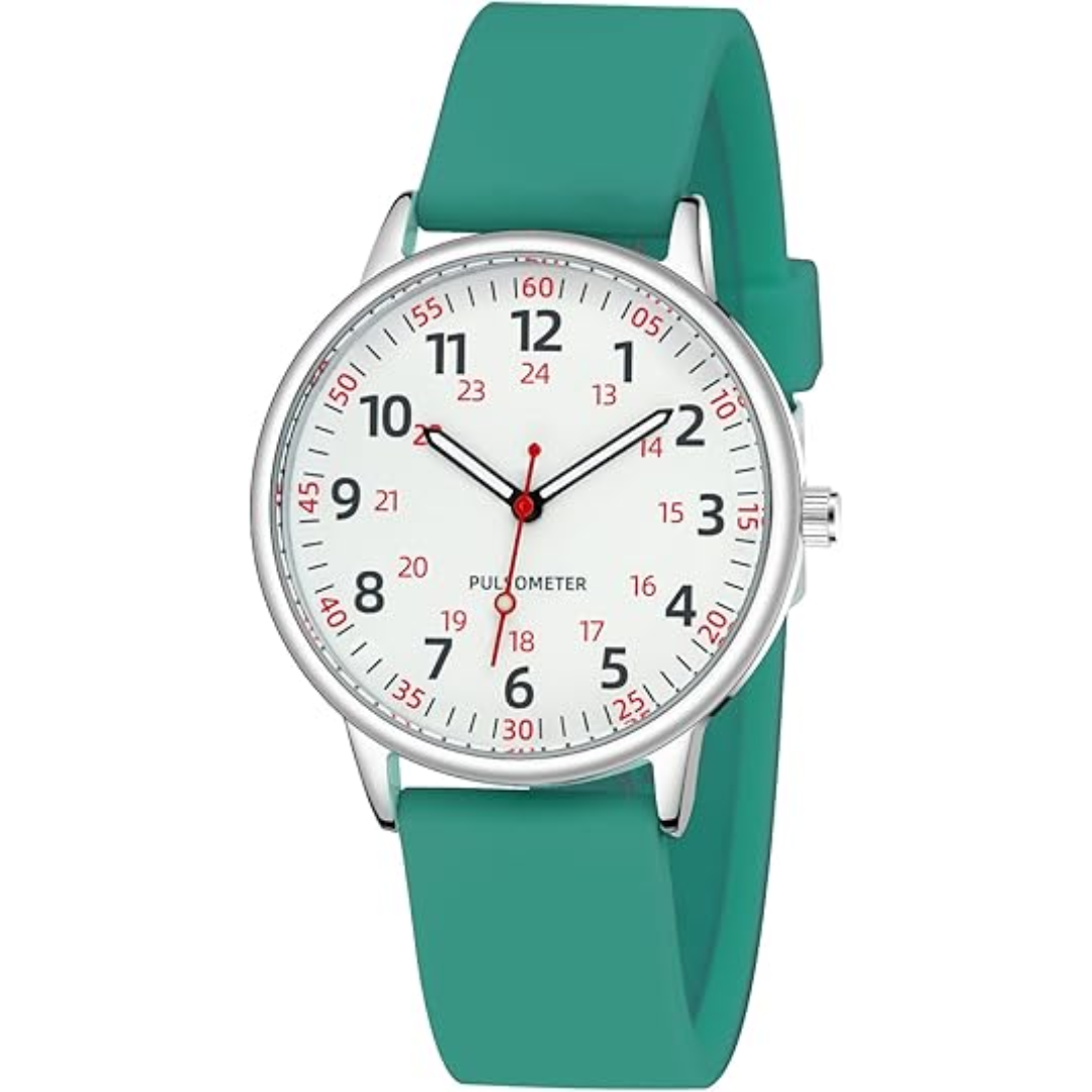 Unisex waterproof medical watch for nurses, featuring an easy-clean design & accurate analog timekeeping.