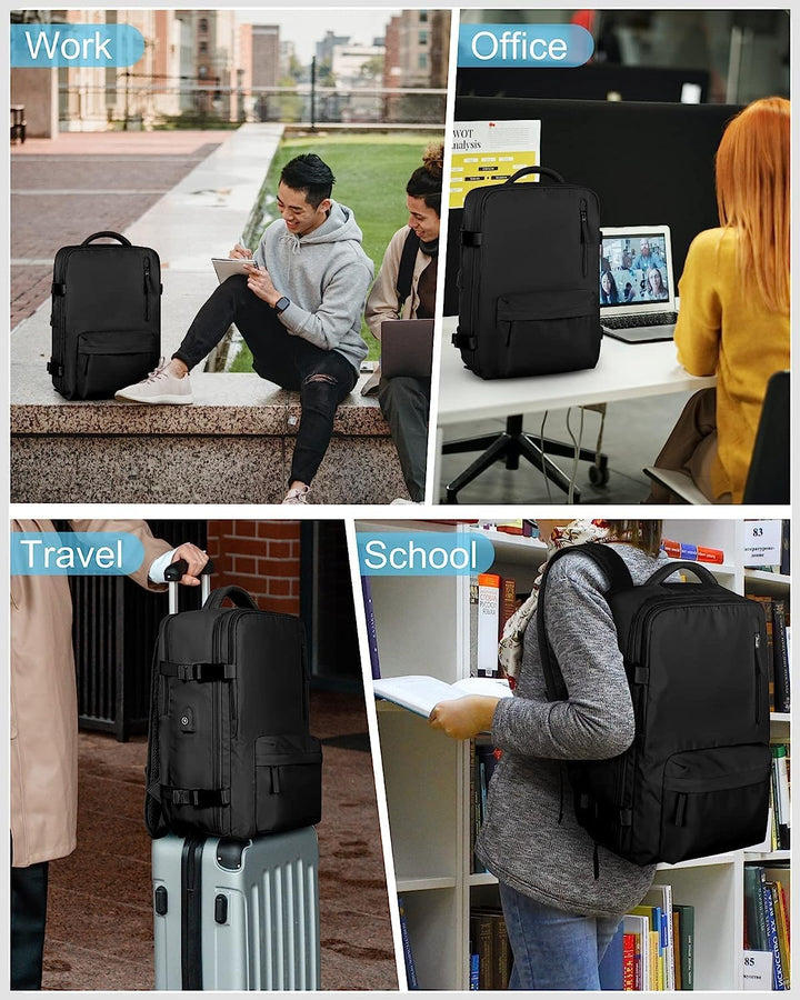 Versatile anti-theft waterproof travel backpack for daily use, travel, and 14-inch laptops.