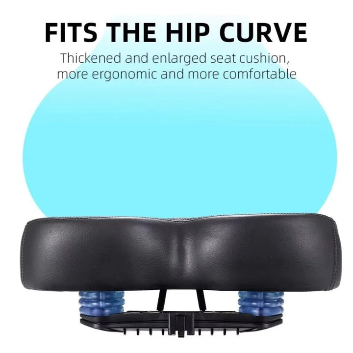 Unisex comfort bike saddle, durable and designed with shock absorption for a smoother, more enjoyable ride.