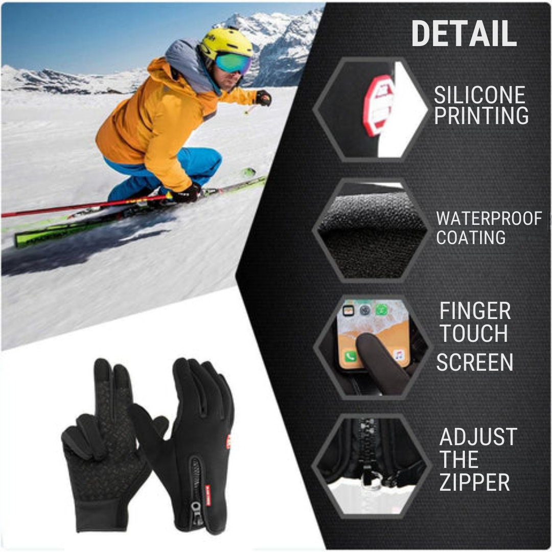 Durable unisex winter thermal gloves, designed for ultimate warmth during cycling, skiing, & outdoor activities.