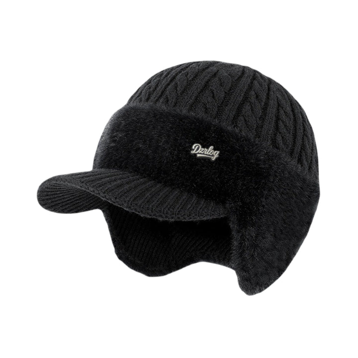 Protective casual trapper hat, unisex knit ear flap cap designed for cold winter days.