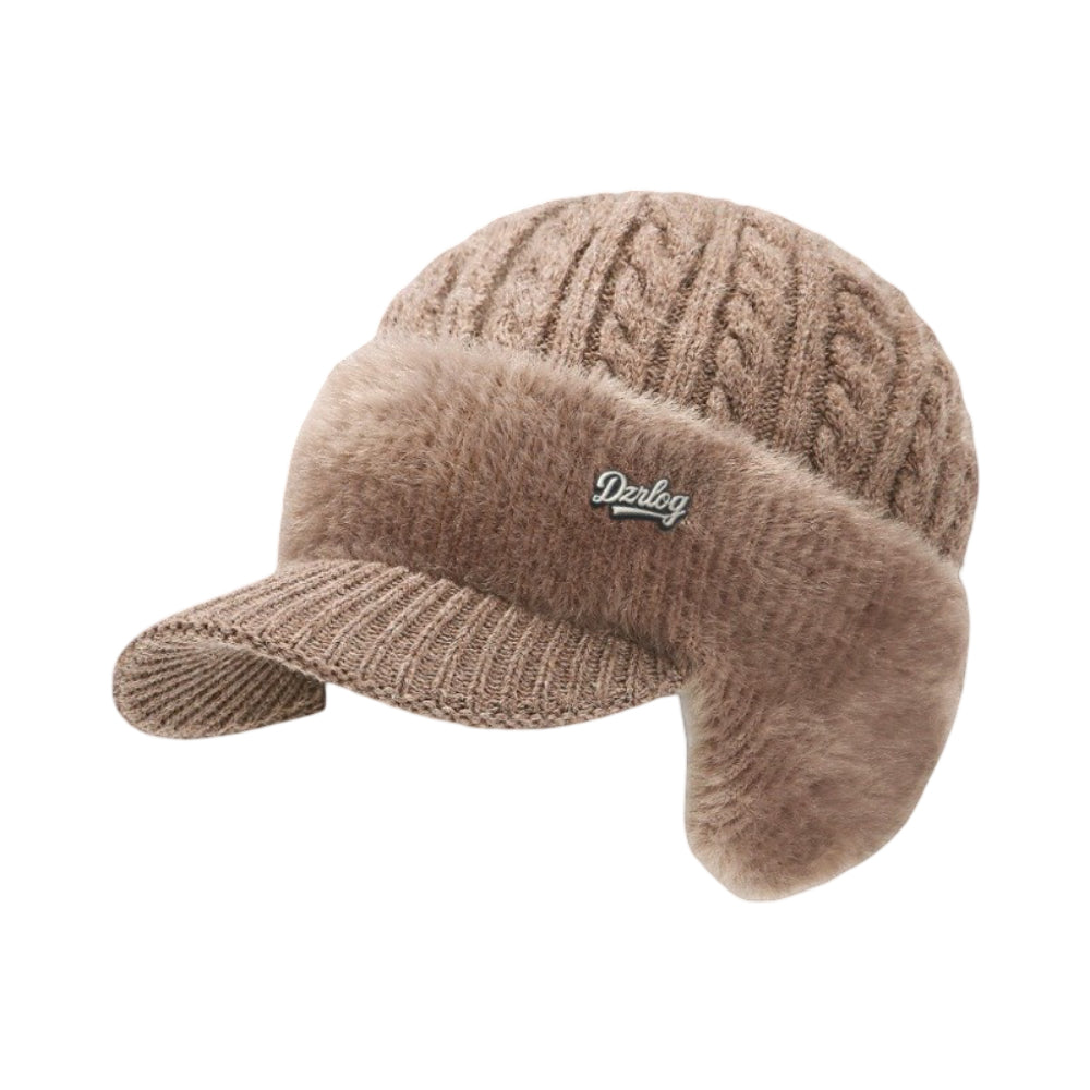 Unisex ear flap knit cap, trapper style provides excellent warmth for cold weather protection.