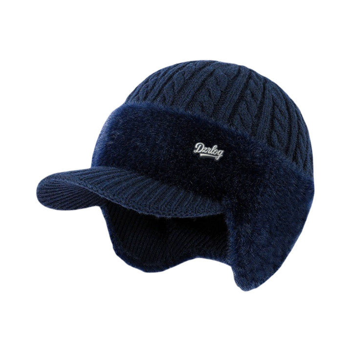 Fleece-lined unisex knit trapper hat, essential for cold weather, offers warmth and comfort.