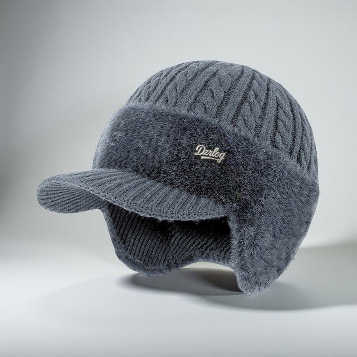 Warm fleece-lined trapper knit cap, unisex design for ultimate winter cold weather protection.