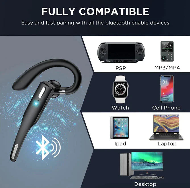 Versatile Bluetooth 5.1 trucker headset with powerful dual mic noise cancelling for any busy environment.