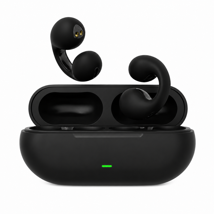 Unisex wireless bone conduction earbuds for running & sports. Open-ear Bluetooth headphones, perfect for active lifestyles.