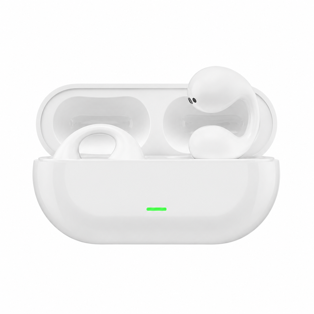 Bone conduction open-ear headphones, ideal for unisex active leisure & workouts. Portable Bluetooth wireless earbuds.