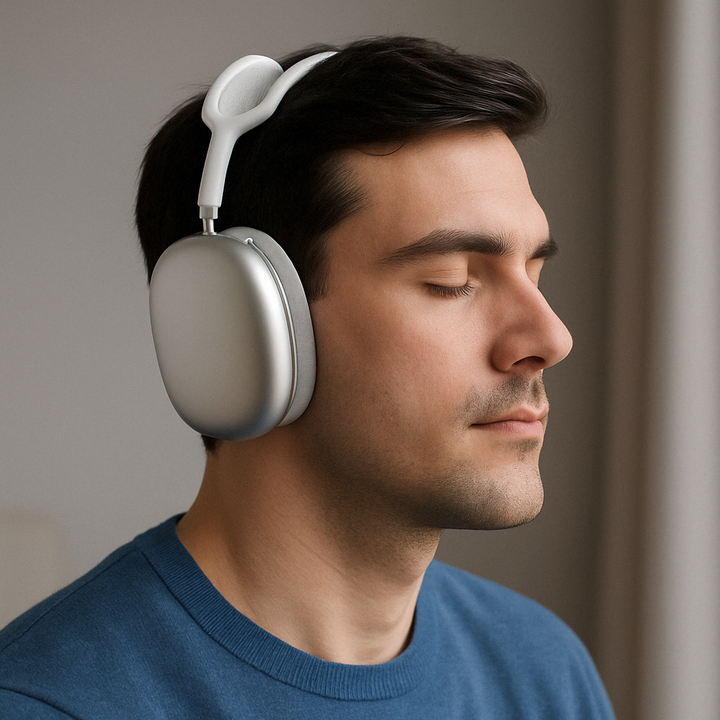Comfortable over-ear Bluetooth headphones with active noise cancellation for clear music.