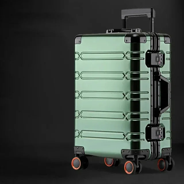 Vienna Voyager robust aluminium-magnesium hardshell luggage, highly durable and impact-resistant for travel.