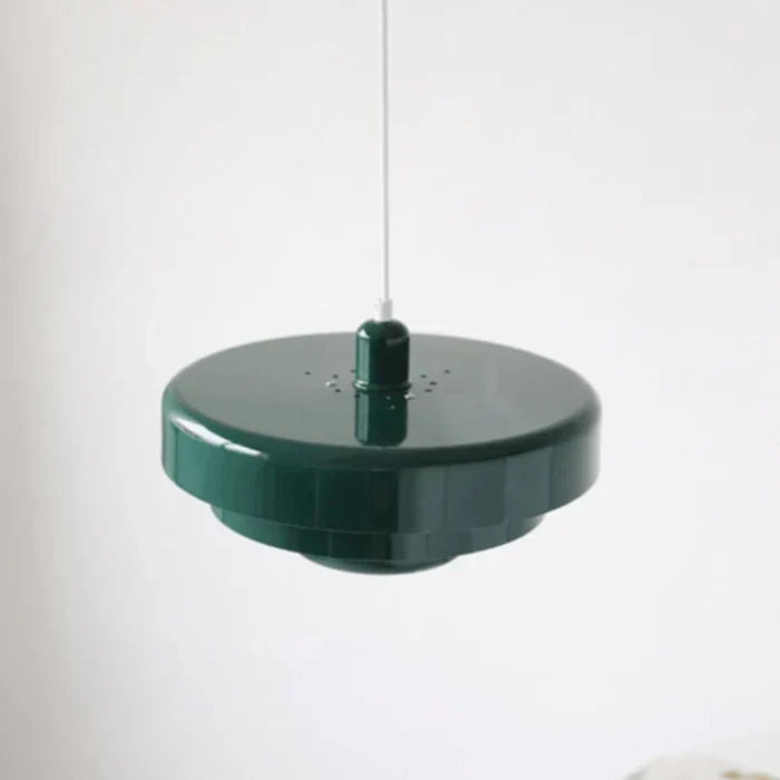 Vintage LED pendant light with classic metal and elegant finish, available in vibrant colors for interior spaces.