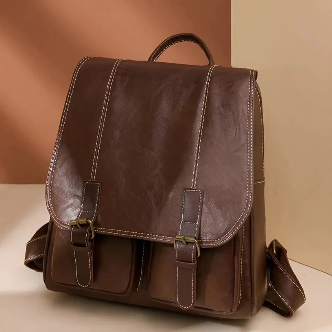 Vintage RetroTrail backpack for school or work. Unisex design, durable, with organized compartments.