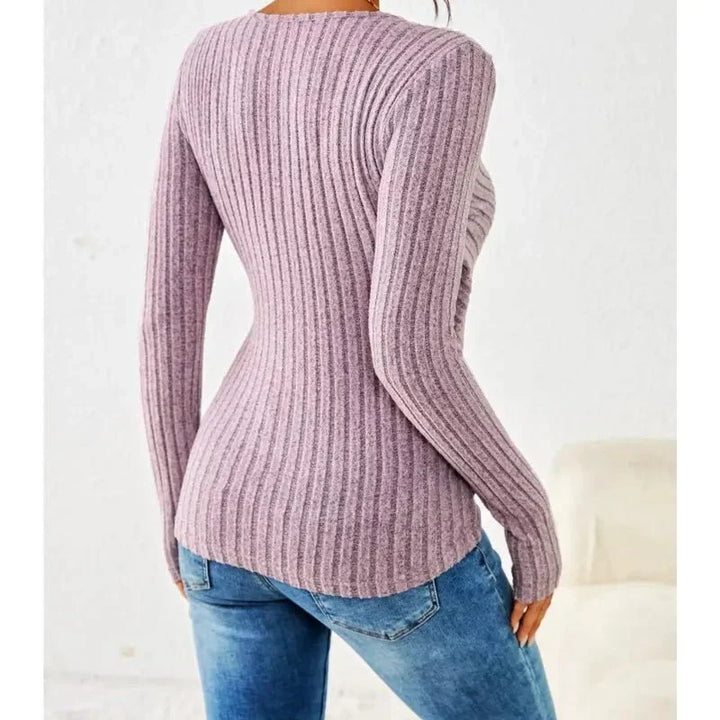 Sculpting women's long sleeve top with tummy control, ideal for flattering, chic everyday wear & comfort.