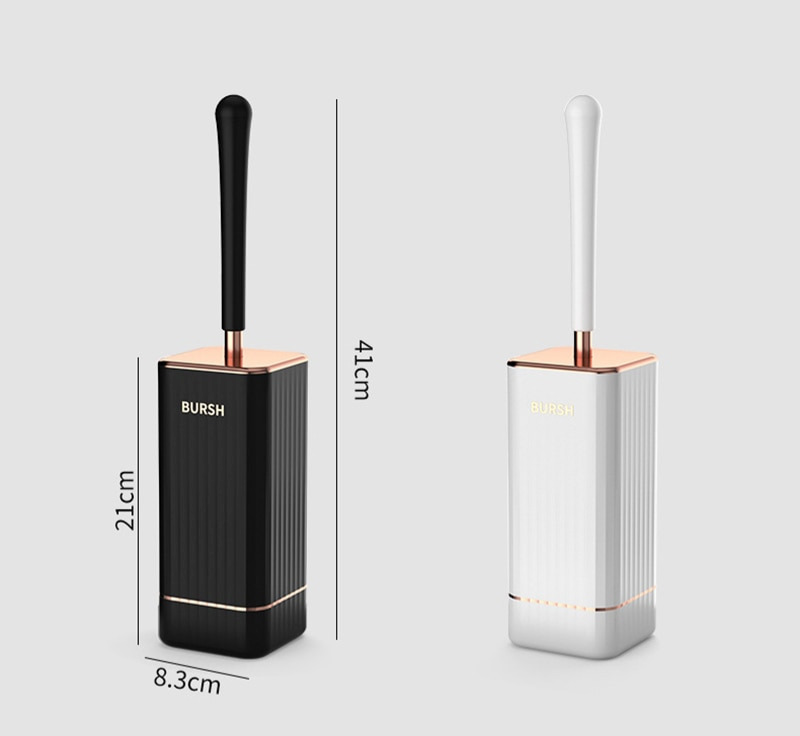 Durable wall-mounted toilet brush with holder, a space-saving bathroom accessory for easy cleaning.