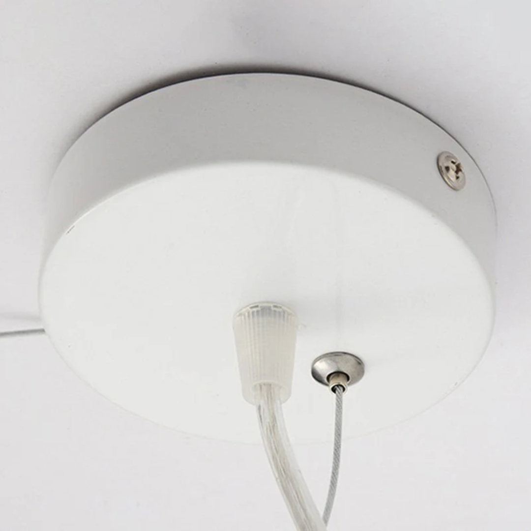 Design cloud LED pendant, white PVC/cotton shade, modern ceiling light fixture for stylish home ambiance.