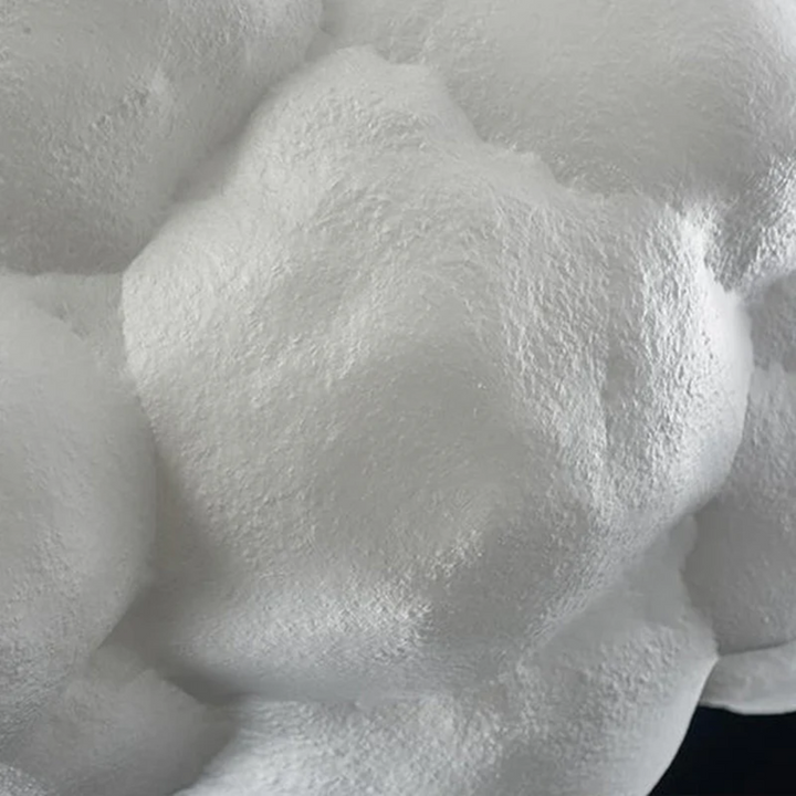 White PVC/cotton cloud pendant, energy-efficient LED light, modern home decor ceiling fixture.
