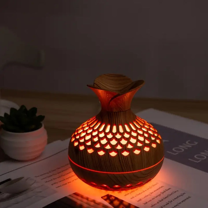 Bedroom essential oil diffuser for peaceful sleep & aromatherapy relaxation. A modern home decor gift idea.