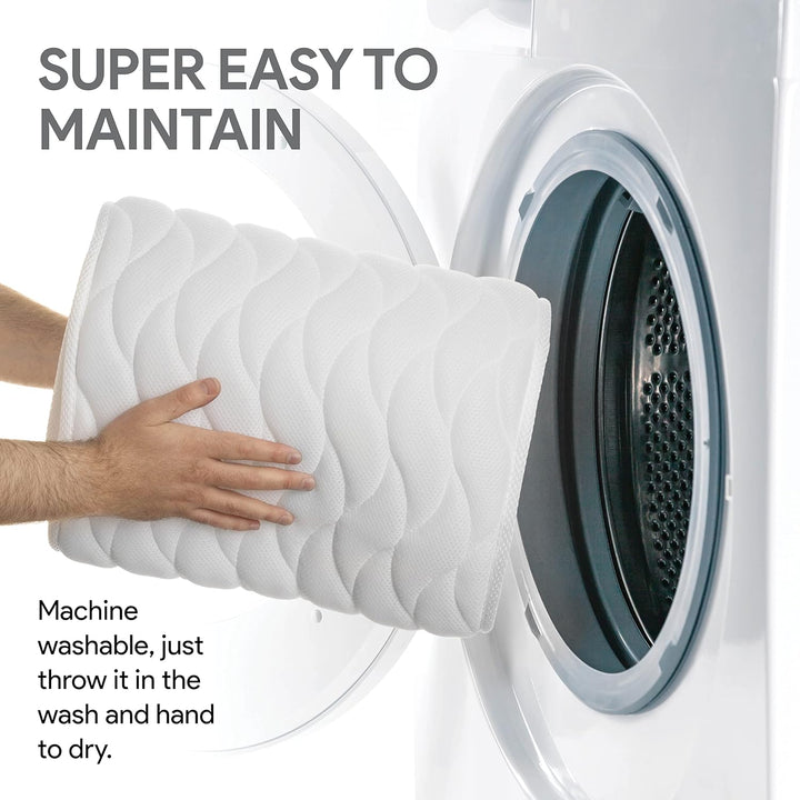 White unisex full body bathtub pillow for ultimate relaxation & spa comfort. Mesh design, washable, with strong suction cups.