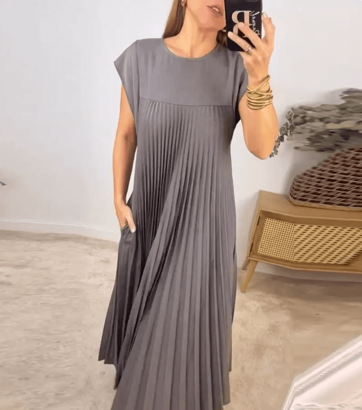 Long sleeve summer dress, women's breathable design in white for versatile day to evening wear.