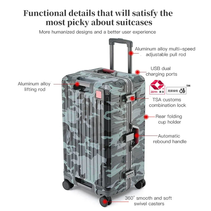 Effortless travel with Zagreb wide grip hard shell luggage. Features smooth 360° spinner wheels & built-in TSA lock.
