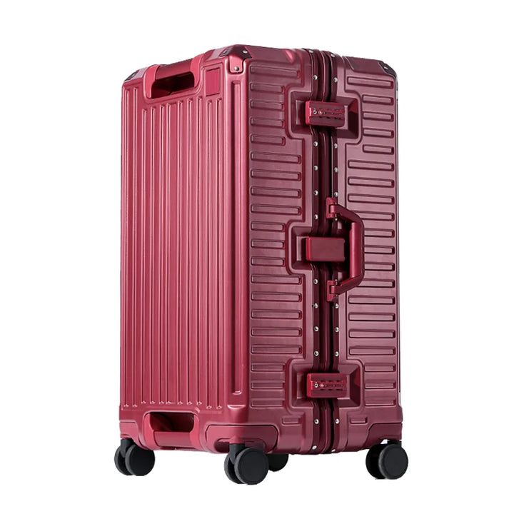 Streamlined wide grip hard shell luggage, offering superior protection & effortless handling with smooth spinner wheels.