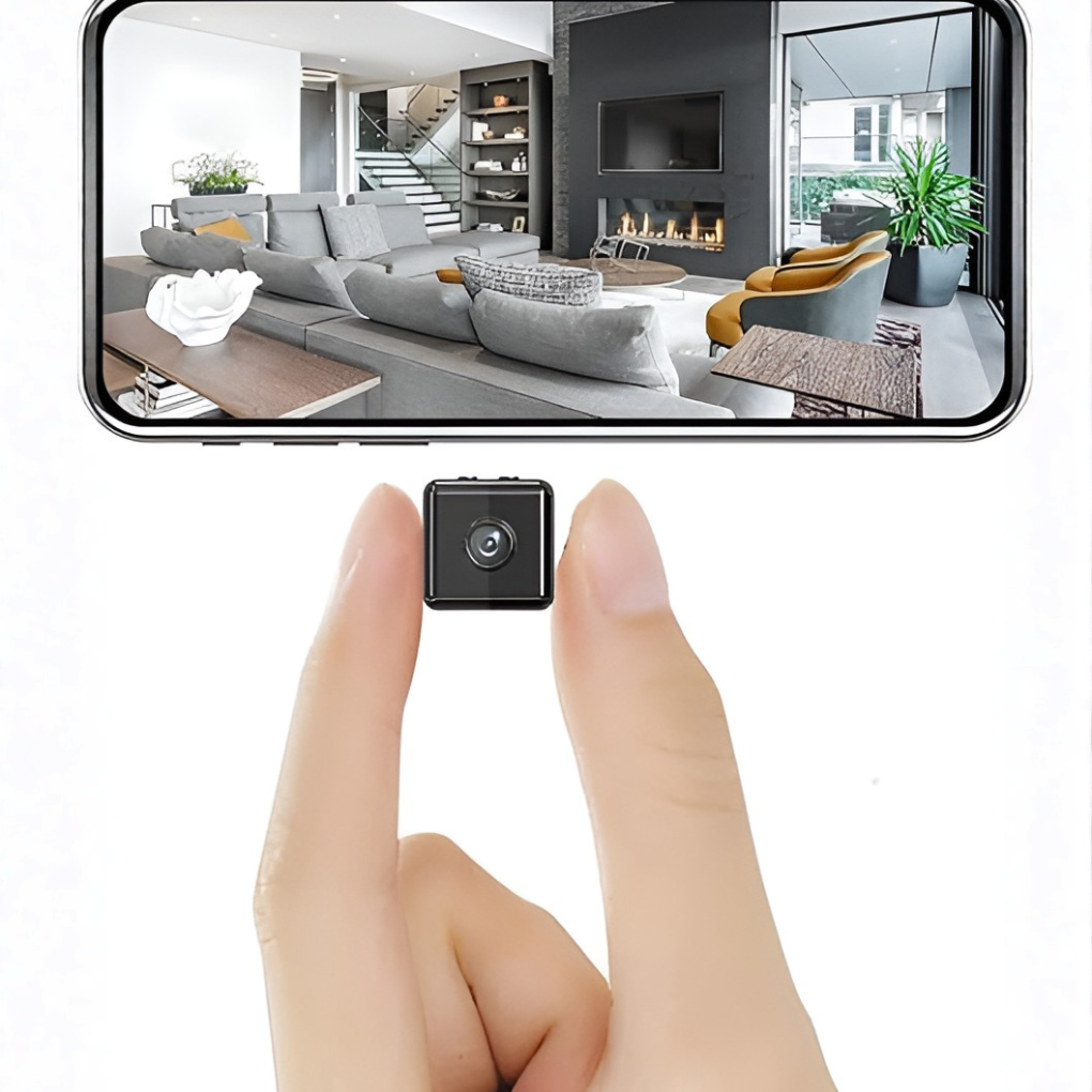Wireless 1080p indoor security camera for smart home monitoring & remote viewing.