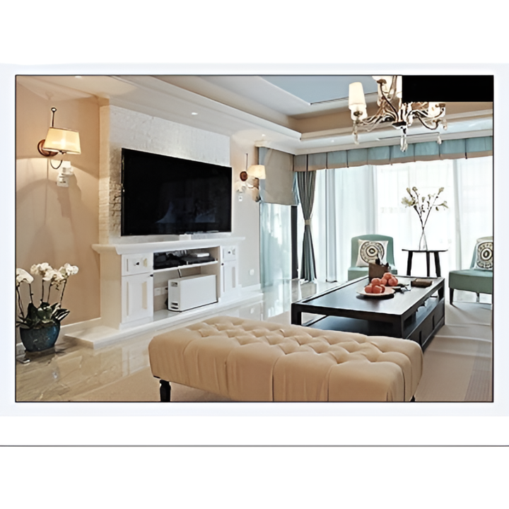 Compact wireless 1080p indoor surveillance camera ensures home security & live remote access.
