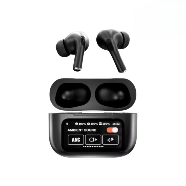 Wireless in-ear headphones with sleek smart touch charging case. Bluetooth earbuds with noise isolation & long battery life.