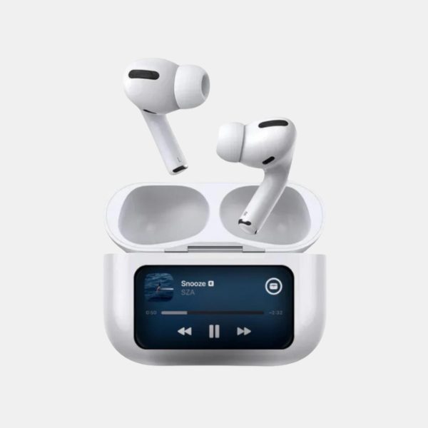 Compact wireless in-ear earbuds with intuitive touchscreen smart case. Enjoy superior audio, Bluetooth connectivity & comfort.