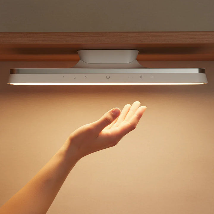 Magnetic LED light bar, wireless and rechargeable, offers instant portable lighting for any surface.