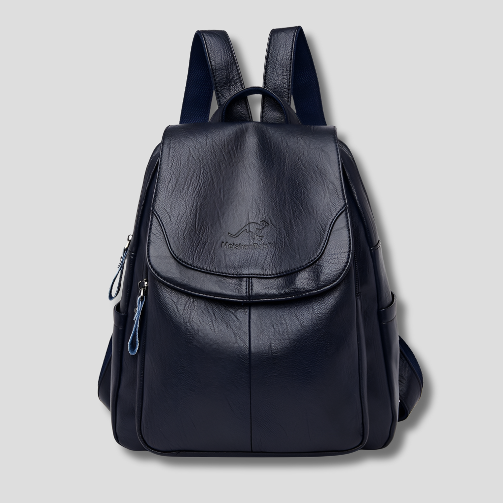 Versatile ladies' premium embossed leather backpack. Anti-theft design for daily use, travel, or gifts.