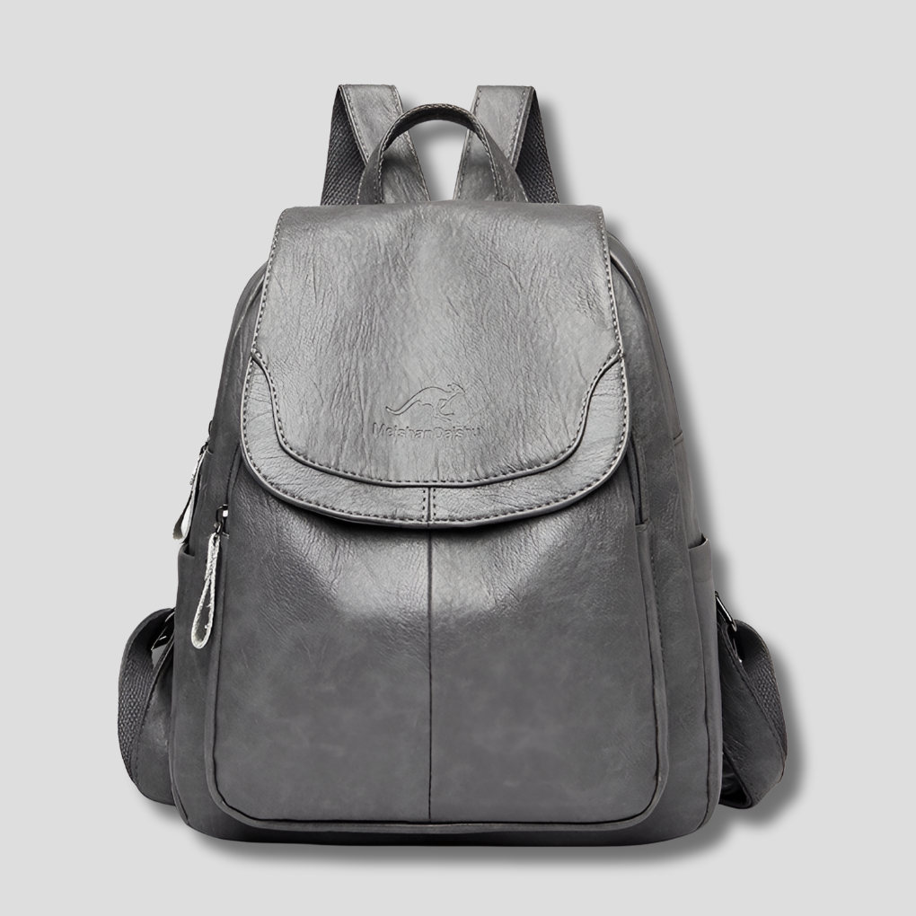 Elegant women's embossed leather backpack. Anti-theft features make this stylish bag ideal for daily adventures.