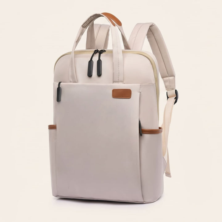 Women's anti-theft travel backpack, water-resistant Oxford fabric. Secure daily commuter bag.