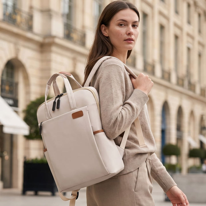 Lightweight women's anti-theft travel backpack for secure journeys. Organized storage.