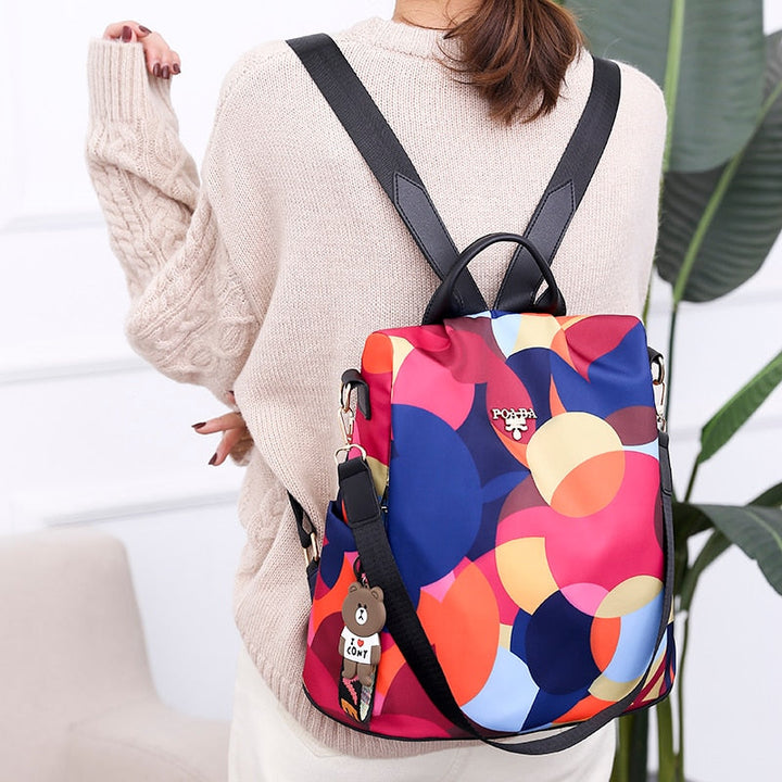 Women's Anti-Theft Water-Resistant Backpack, SafeHold, with multiple secure compartments for travel & commute.