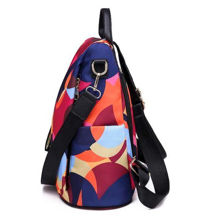 Water-resistant SafeHold women's commute backpack with multiple organized compartments for secure daily carry.