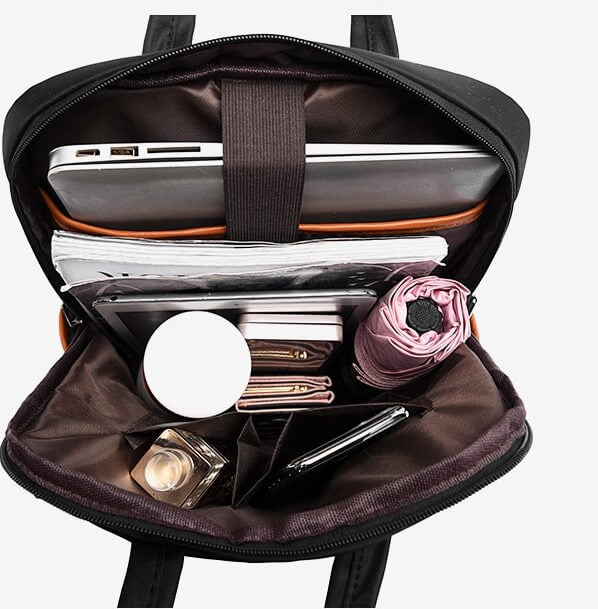 Women's travel essential anti-theft backpack. Water-resistant Oxford bag for secure & organized journeys.