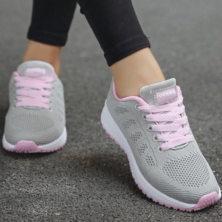 Front angle of Women's Comfortable Walking Shoes, featuring a wide toe box for added comfort