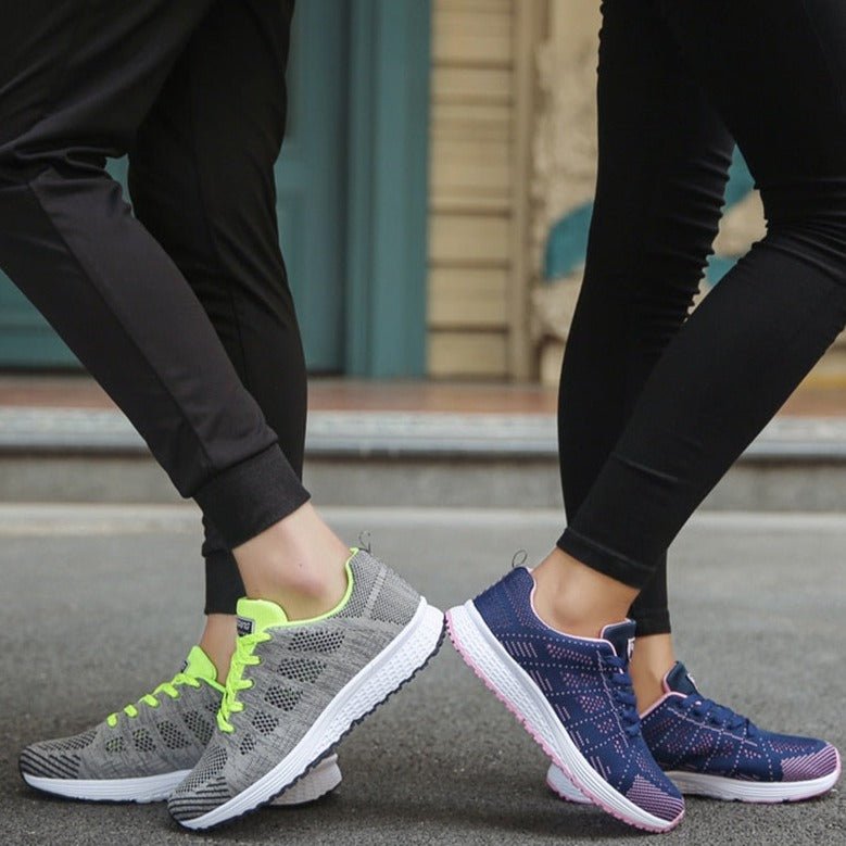 Breathable knit Women's Walking Shoes, showing texture and quality of the upper material