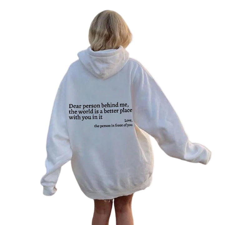 Uplifting Aurora graphic women's hoodie. Comfortable pullover, perfect for positive street style.