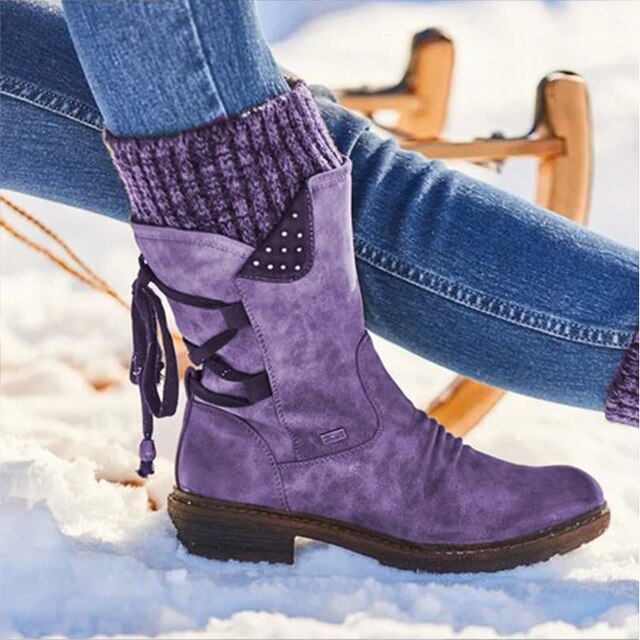 Women's Bianca mid-calf snow boots, warm & stylish for winter. Cozy, comfortable cold weather footwear.