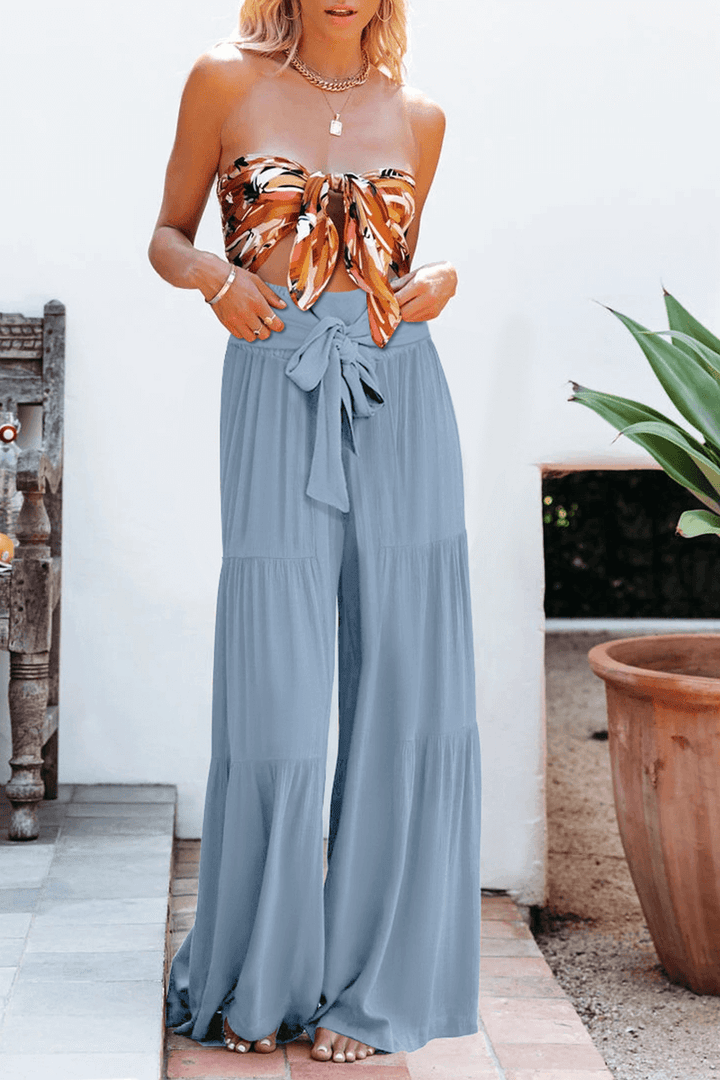Chic high waist wide leg women's pants, loose fit, ideal for modern, versatile wardrobes.