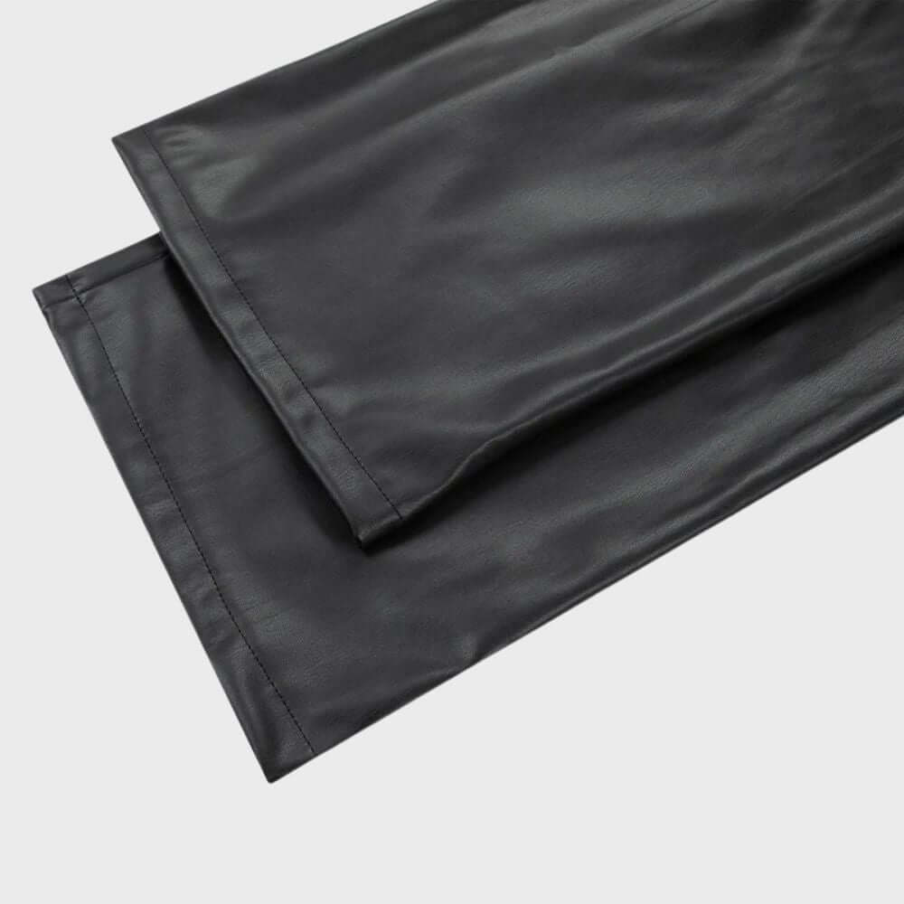 Fashionable women's straight leg pants, high-waisted design for comfortable everyday wear.
